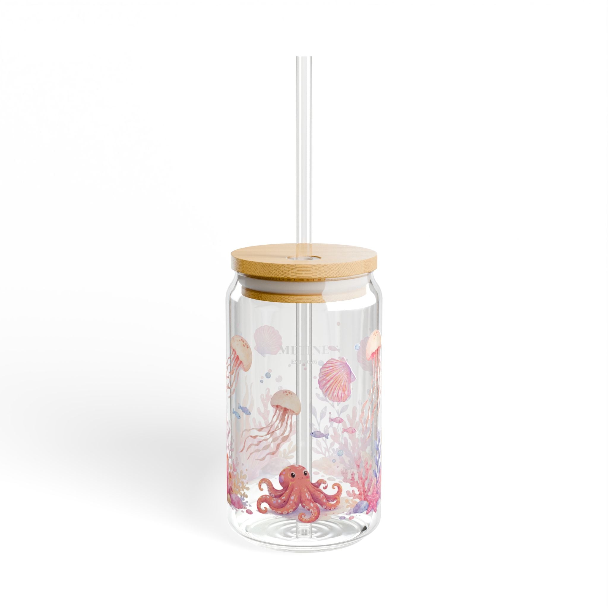 Ocean Life 16oz Glass Sipper
