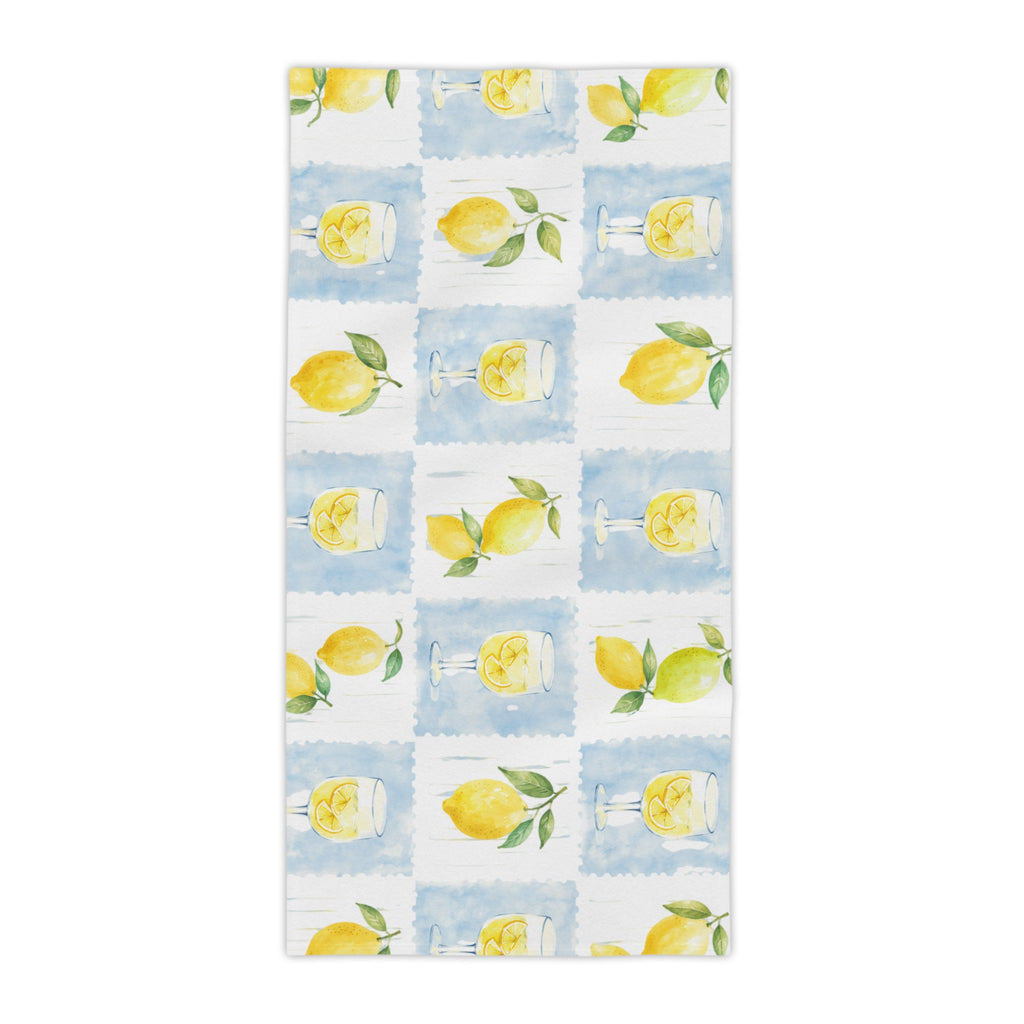 Lemon Watercolor Beach Towel