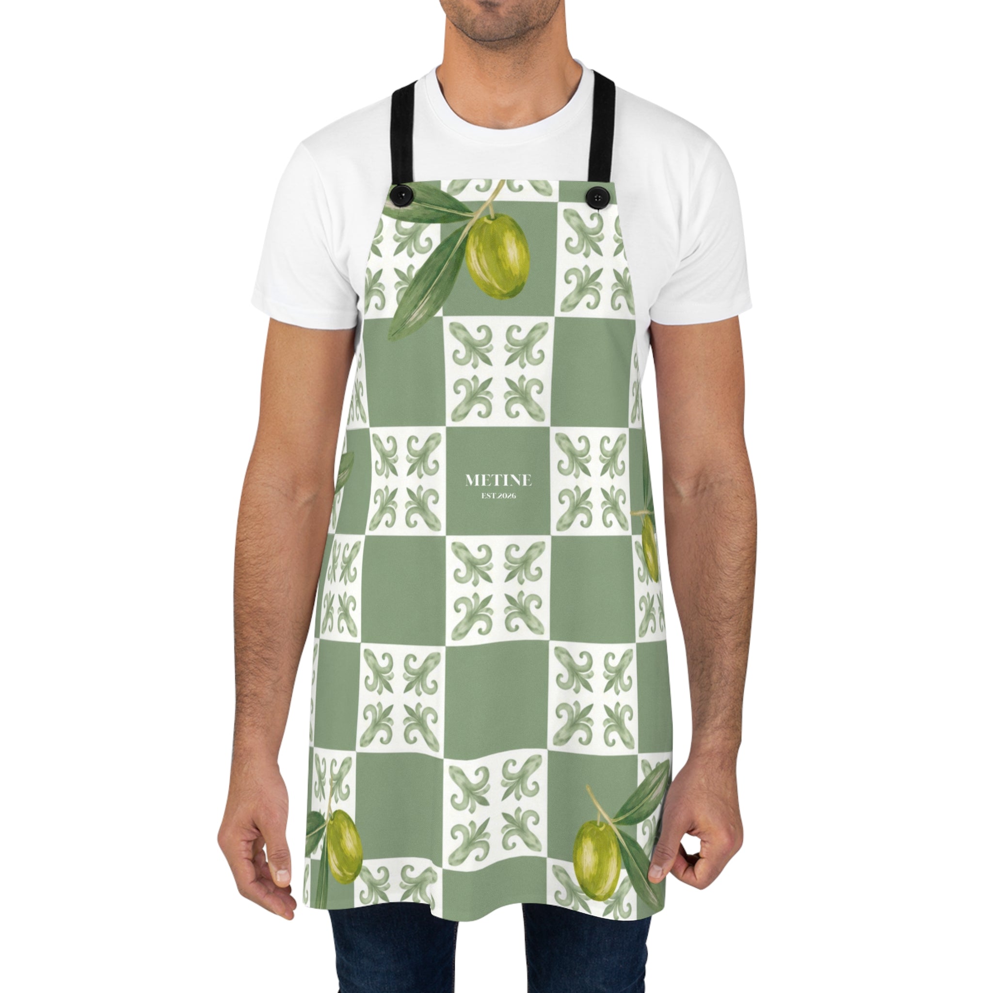 Olive Tile Apron | Mediterranean Kitchen