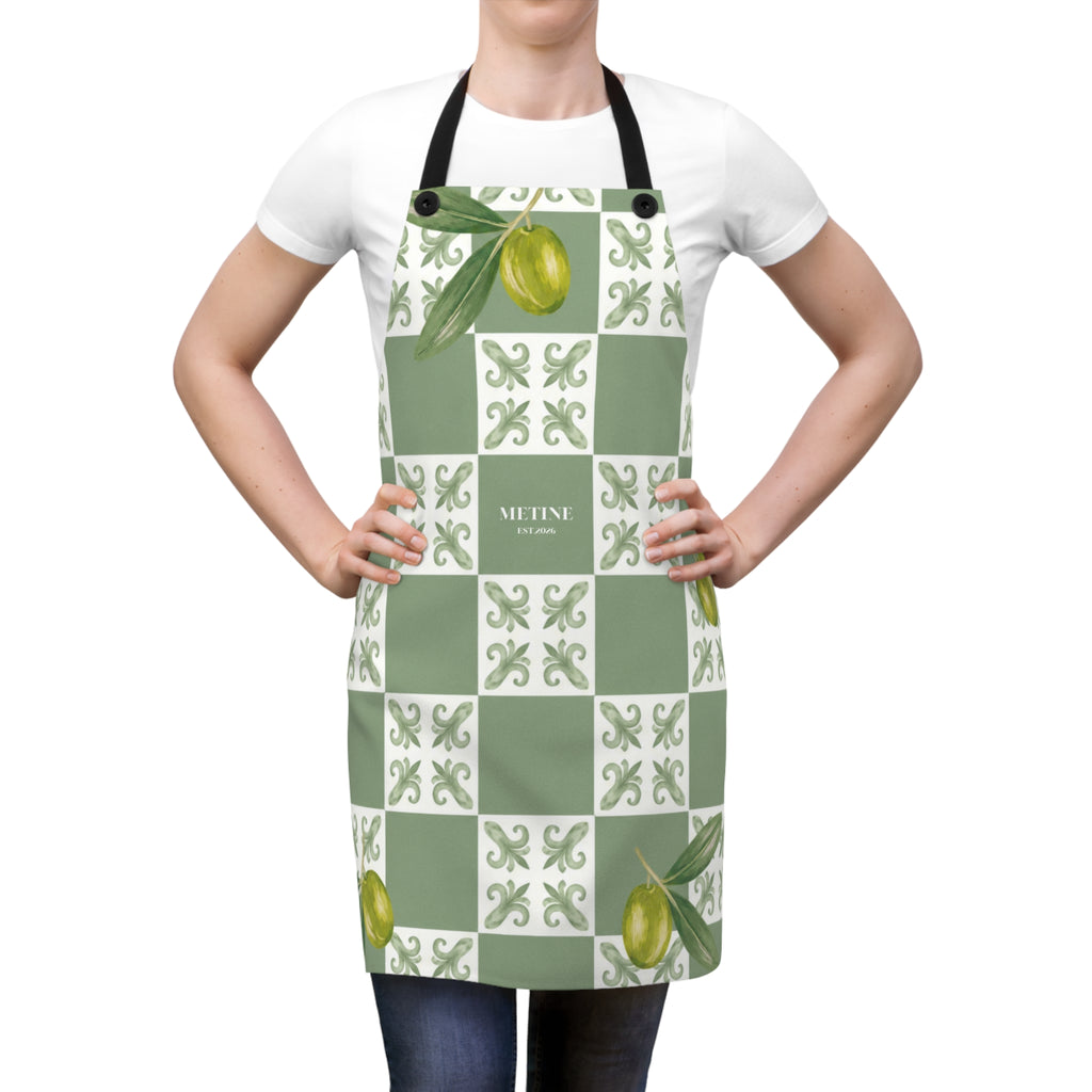 Olive Tile Apron | Mediterranean Kitchen