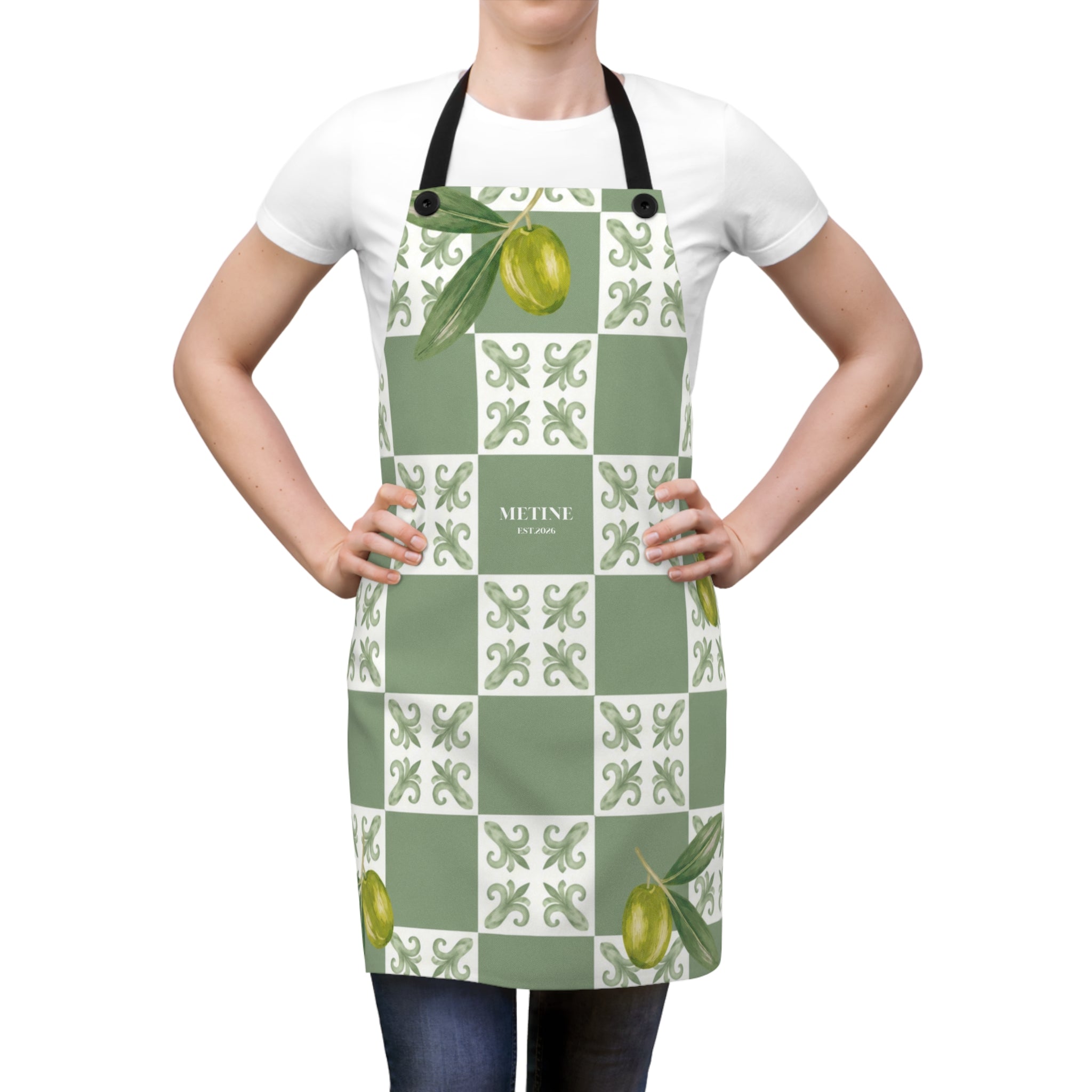 Olive Tile Apron | Mediterranean Kitchen