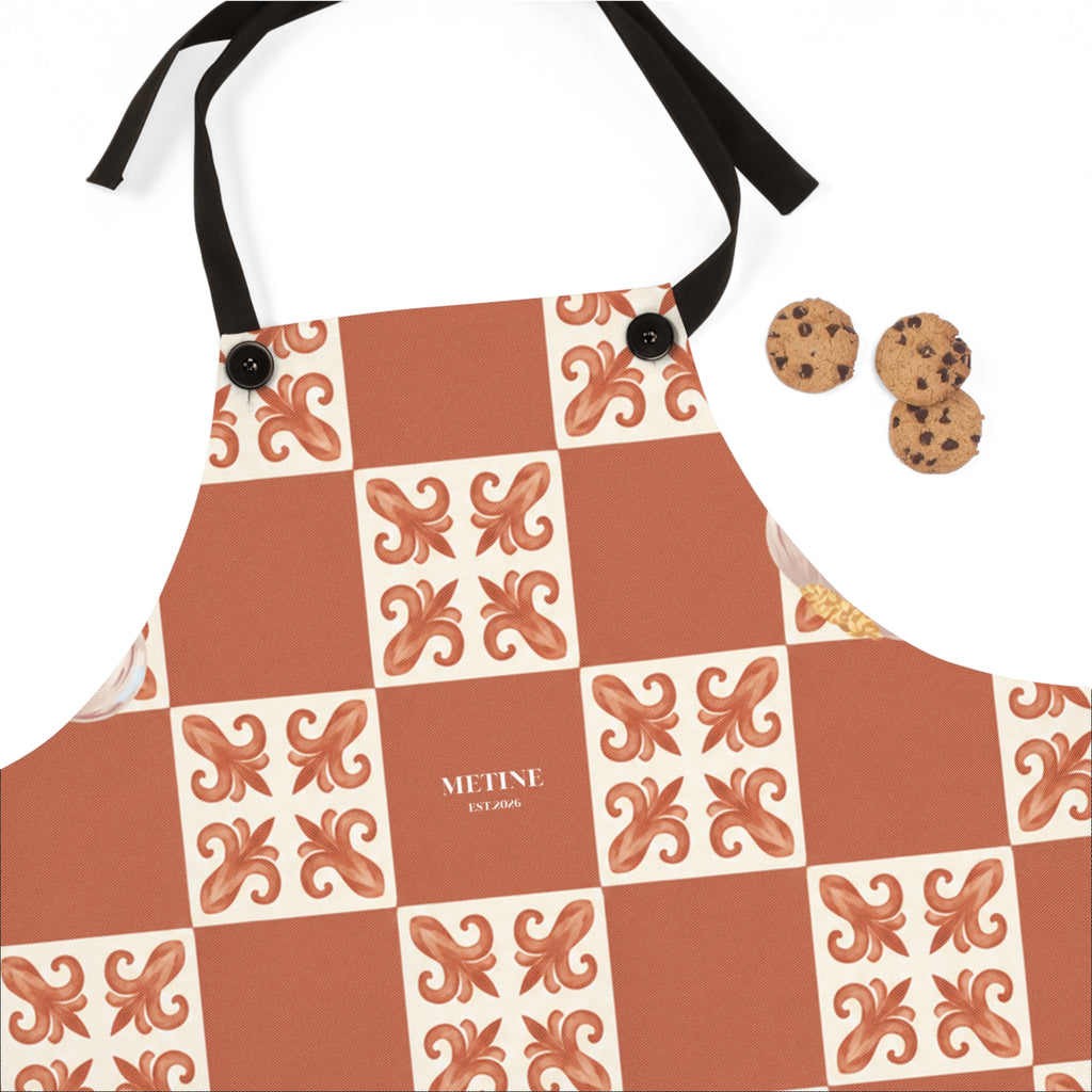 Terracotta Tile Pattern Apron