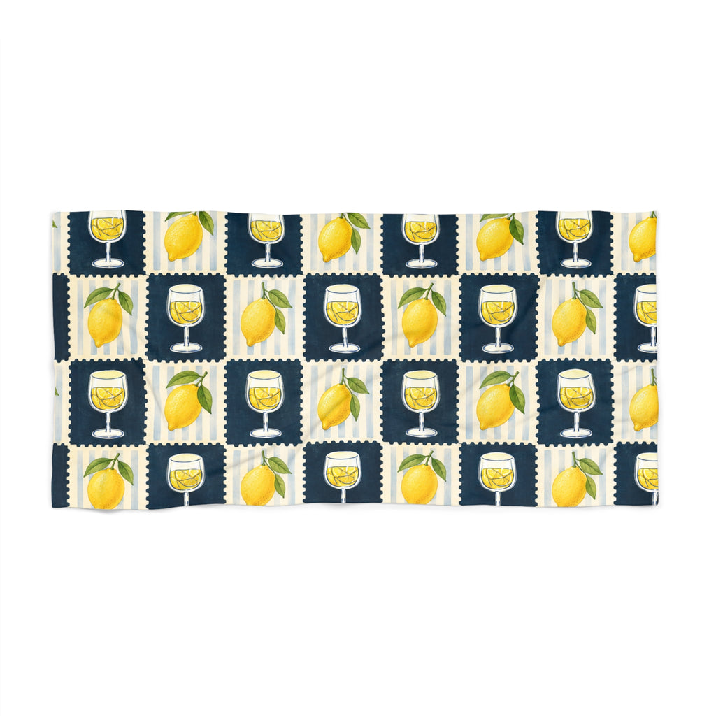 Lemon Cocktail Beach Towel