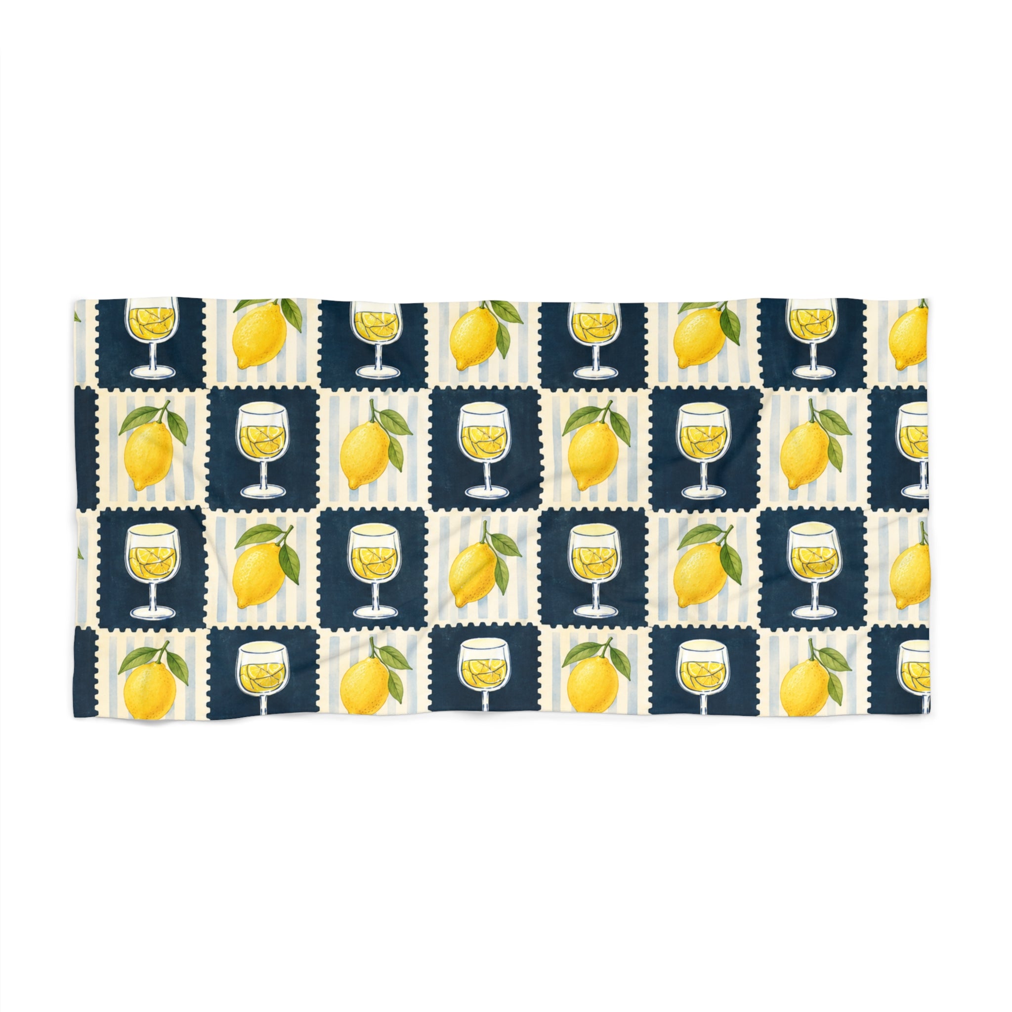 Lemon Cocktail Beach Towel