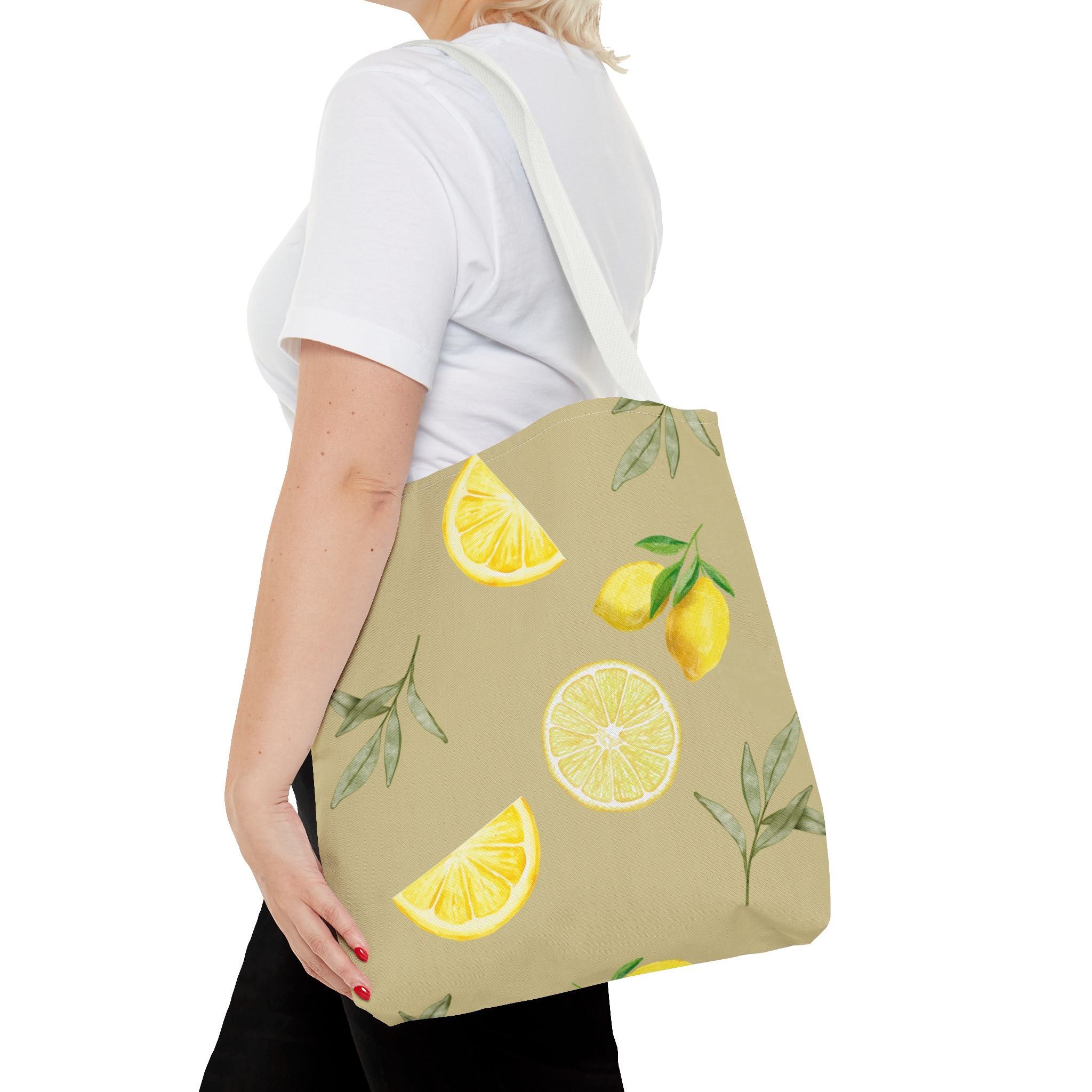 Watercolor Lemons Tote Bag | Citrus Summer Pattern