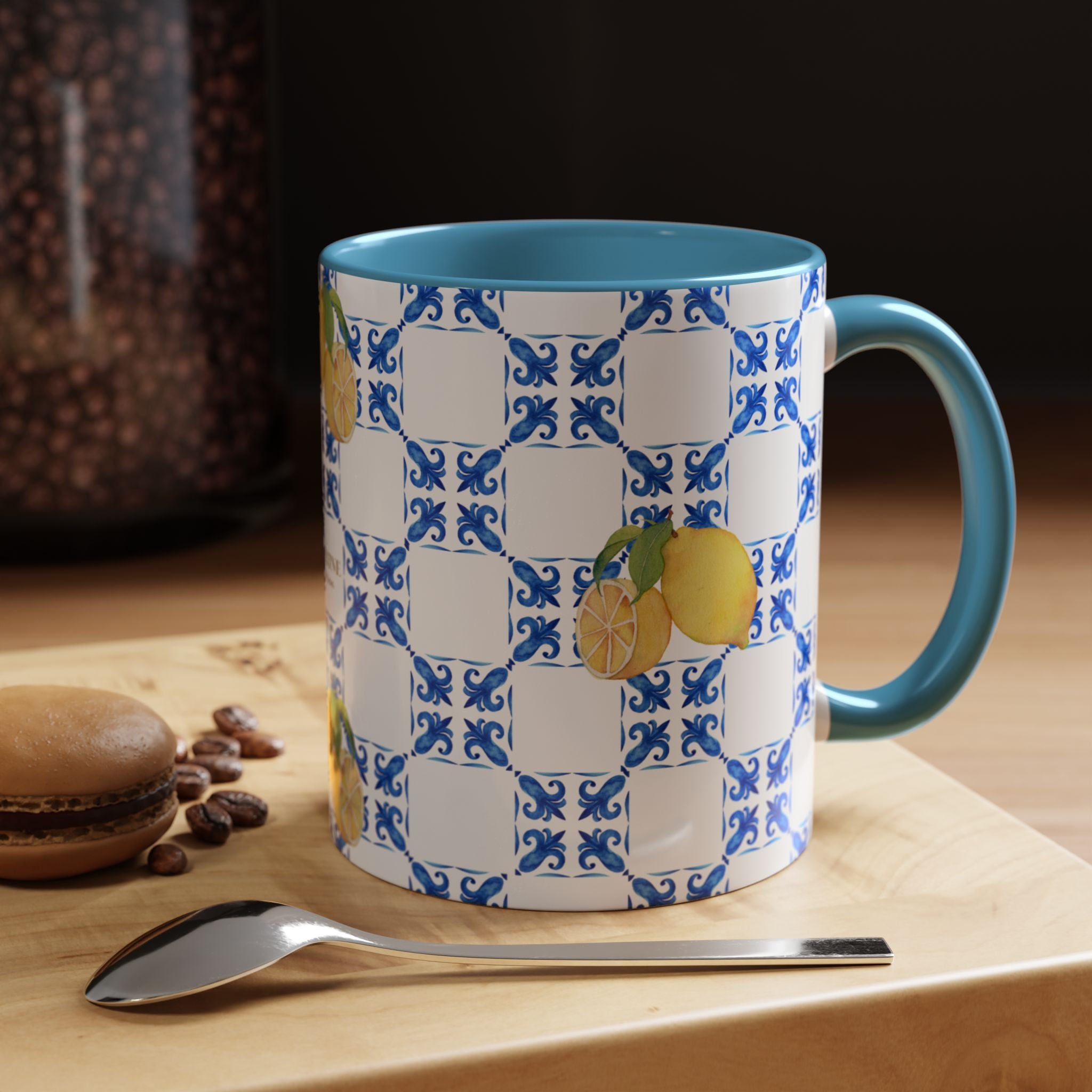 Lemon Tile Accent Coffee Mug