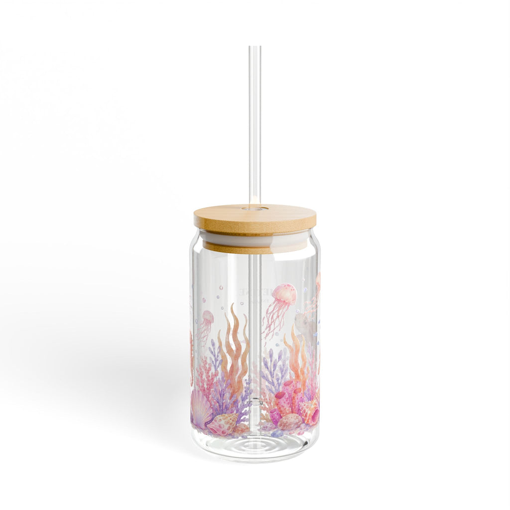 Watercolor Ocean Sipper Glass