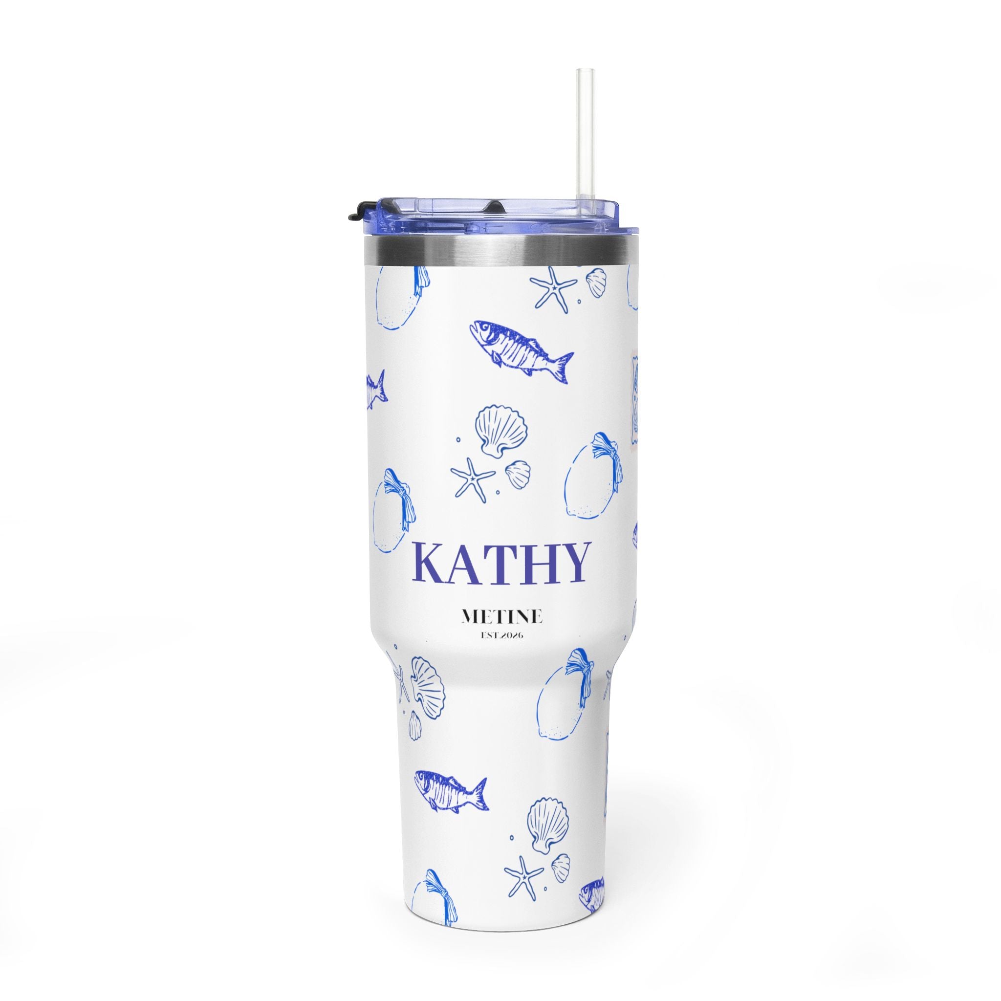 Personalized Ocean Seashell 40oz Tumbler