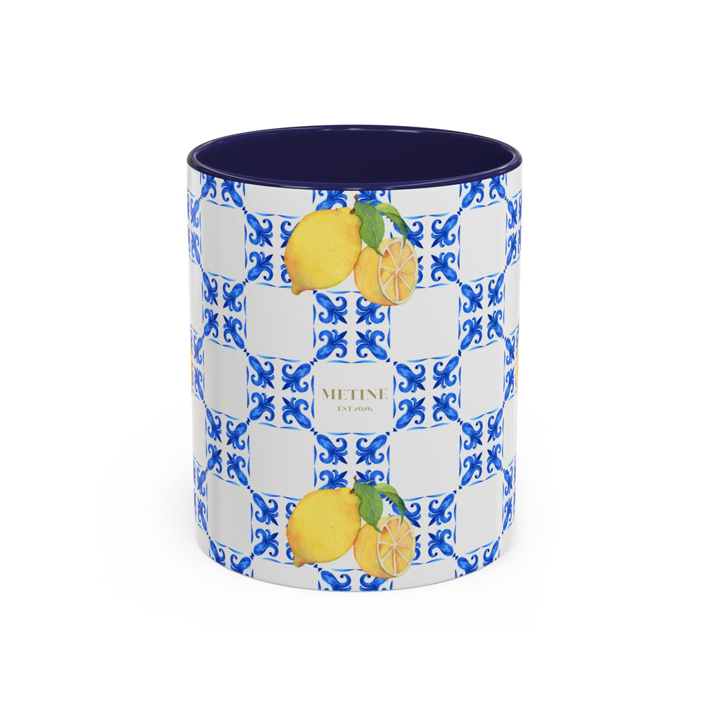 Lemon Tile Accent Coffee Mug