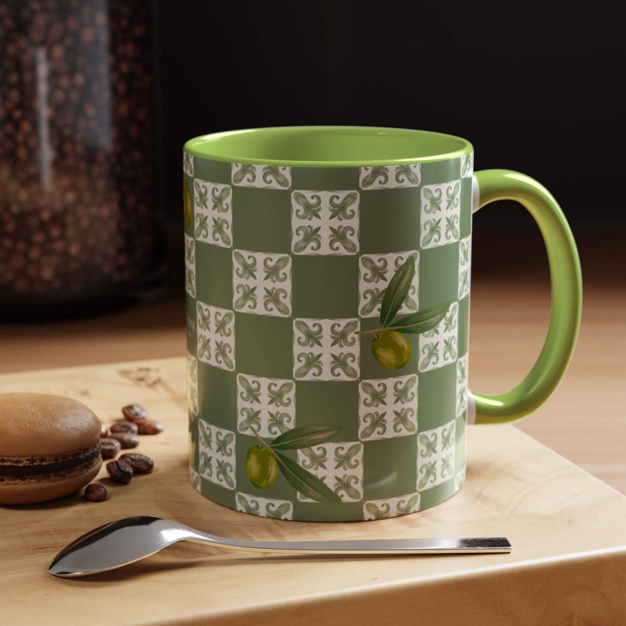 Olive Grove Checkerboard Coffee Mug