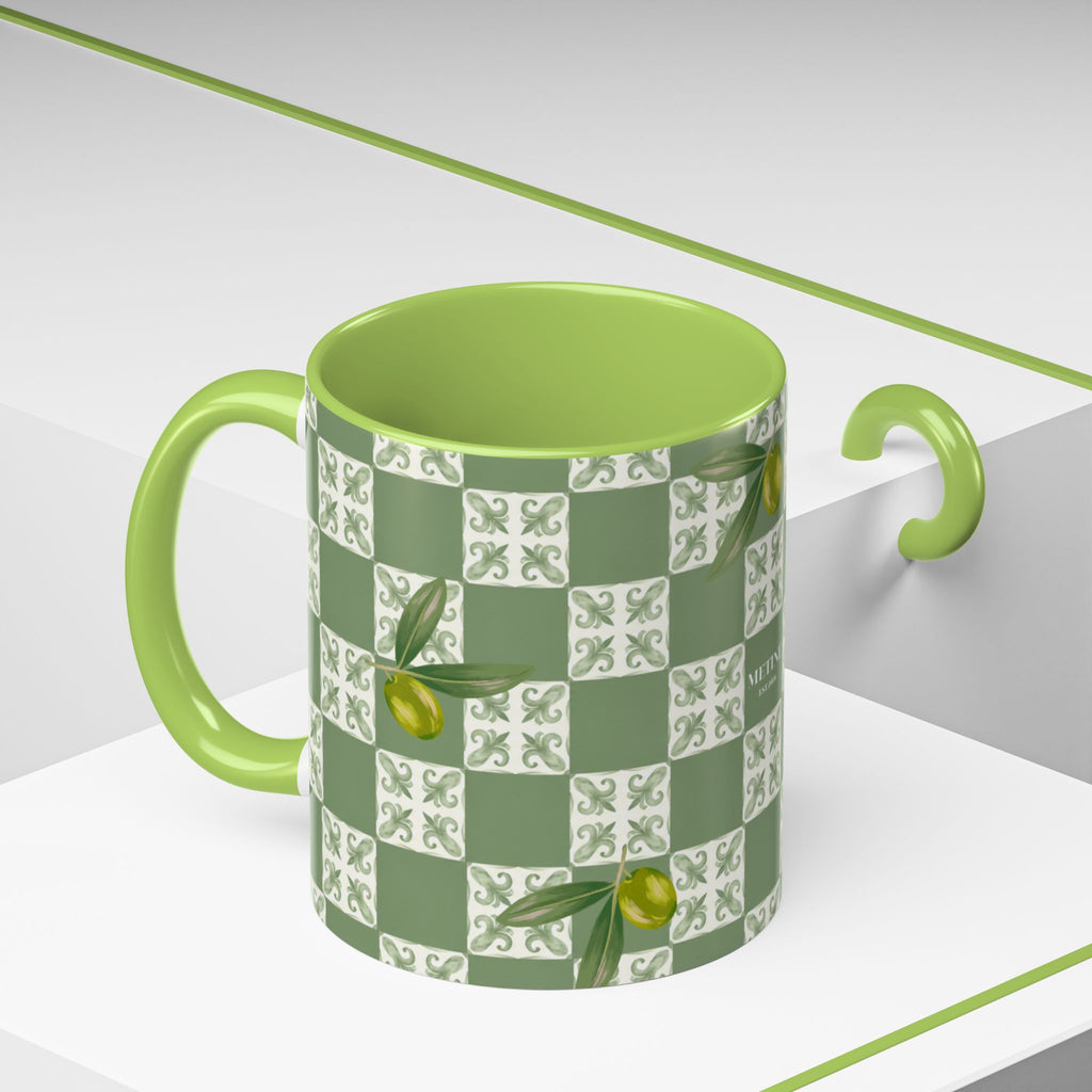 Olive Grove Checkerboard Coffee Mug