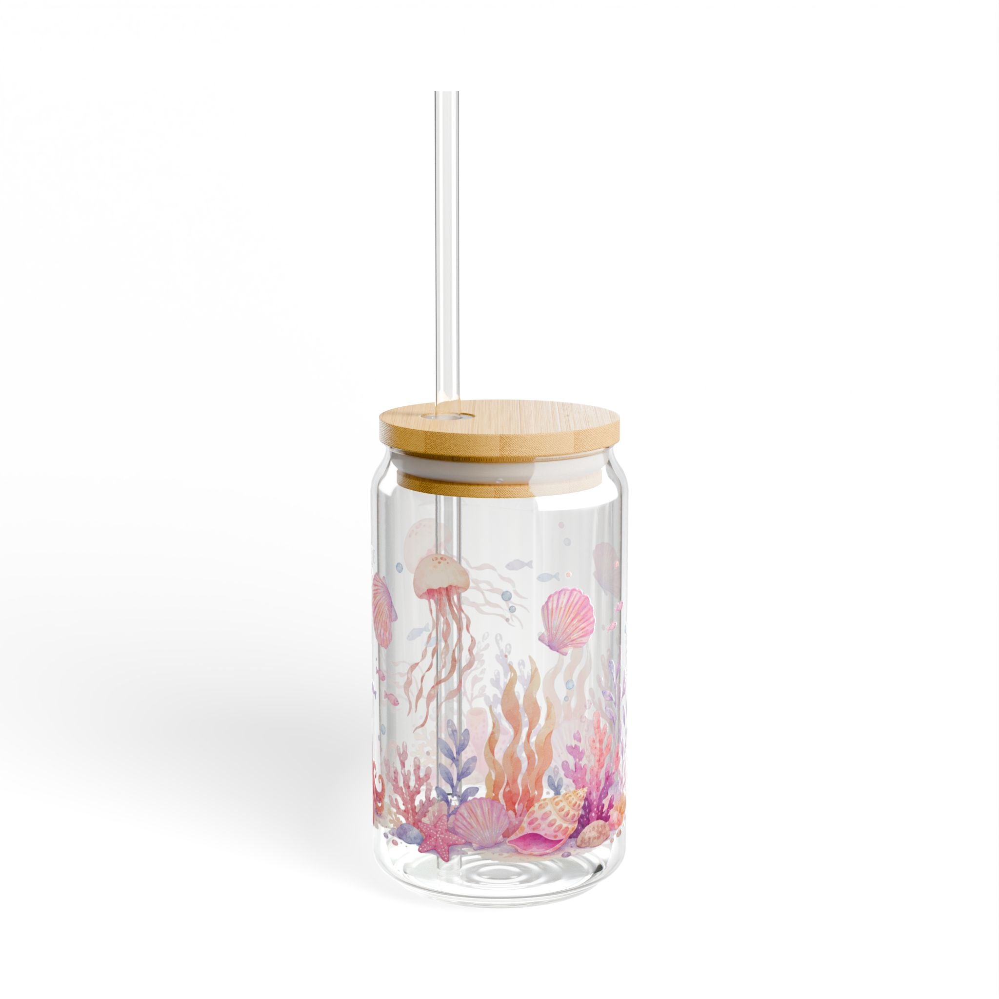 Ocean Life 16oz Glass Sipper