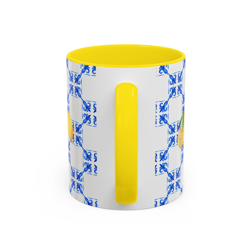 Lemon Tile Accent Coffee Mug