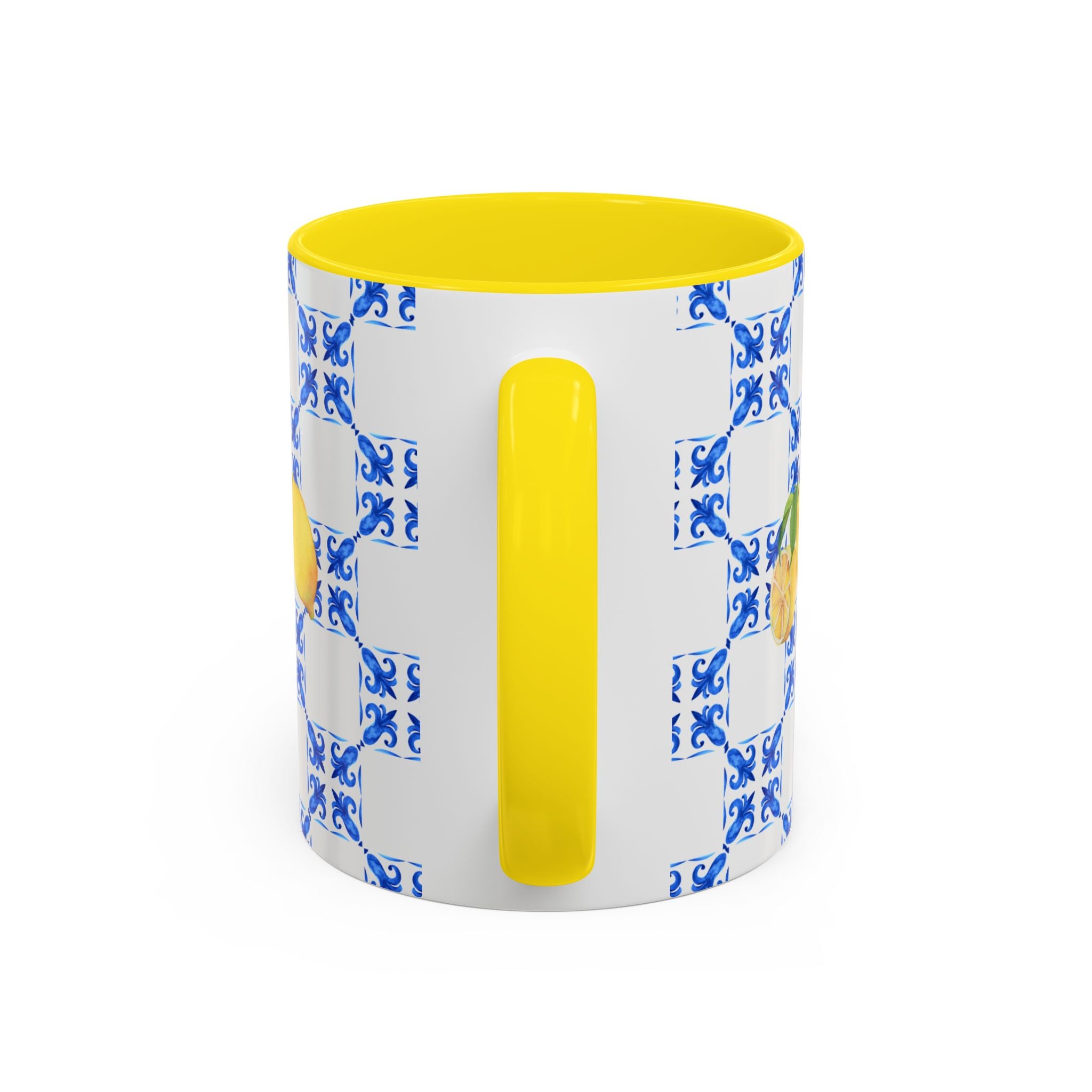 Lemon Tile Accent Coffee Mug