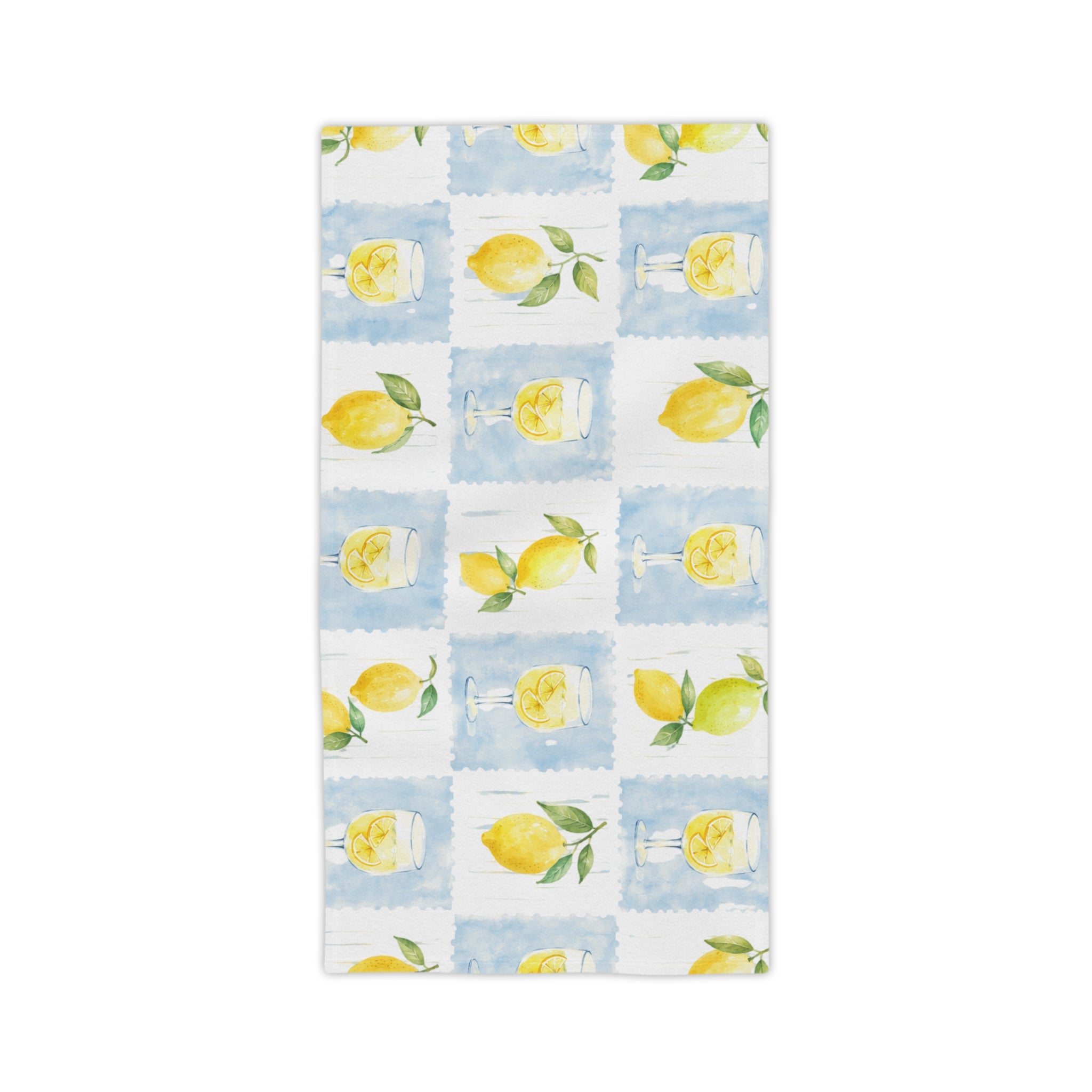 Lemon Watercolor Beach Towel