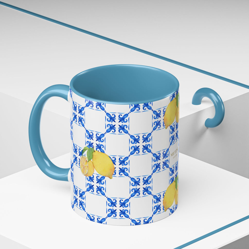 Lemon Tile Accent Coffee Mug