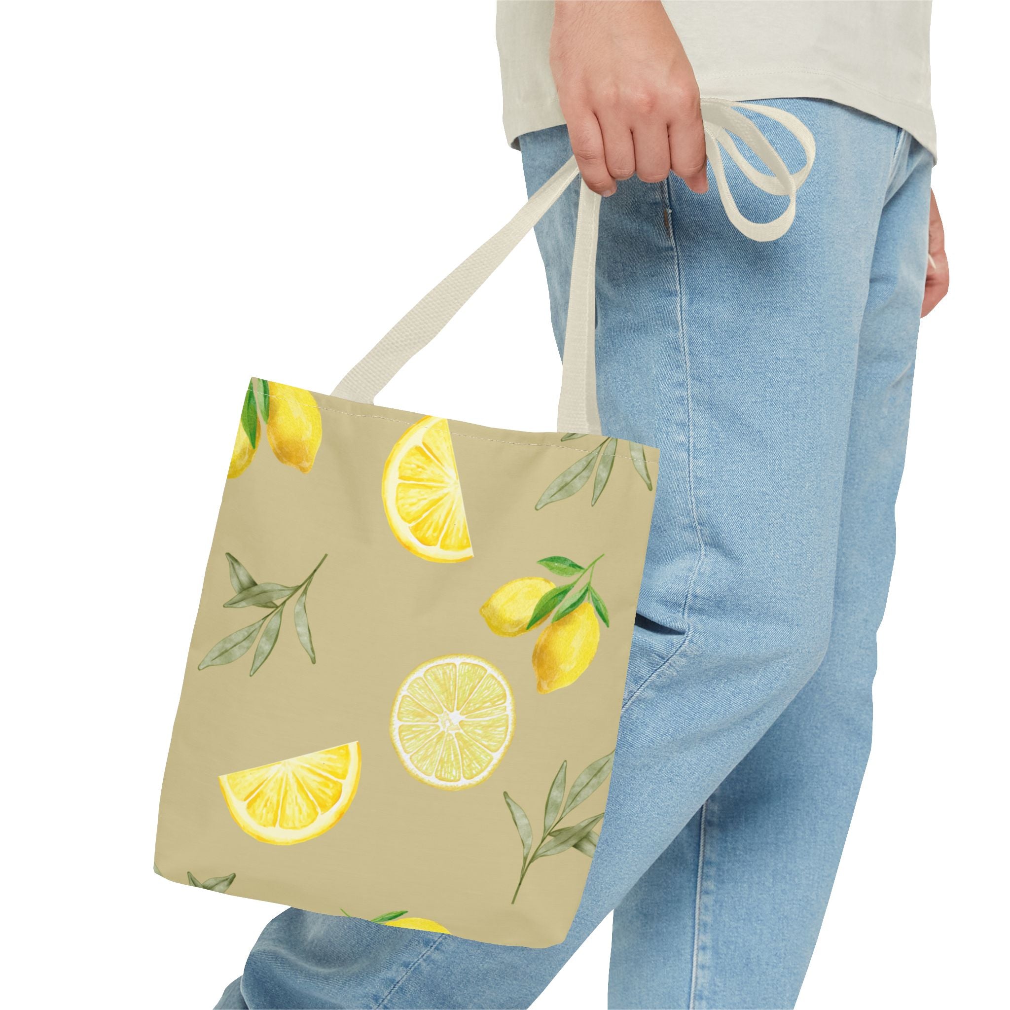 Watercolor Lemons Tote Bag | Citrus Summer Pattern