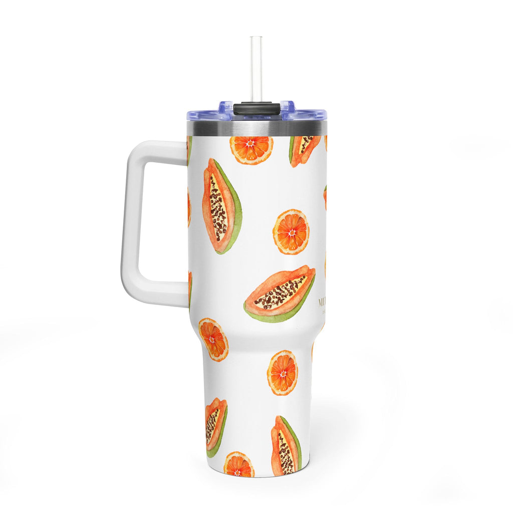 Papaya Pattern Vacuum Tumbler – Insulated Travel Mug