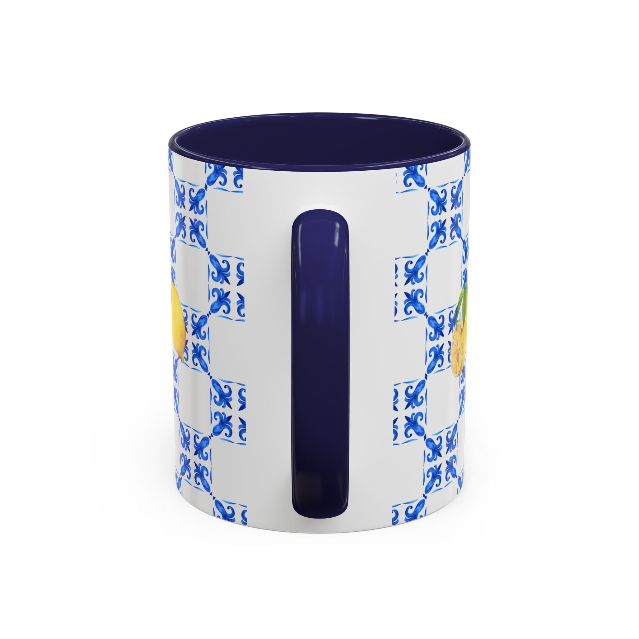Lemon Tile Accent Coffee Mug