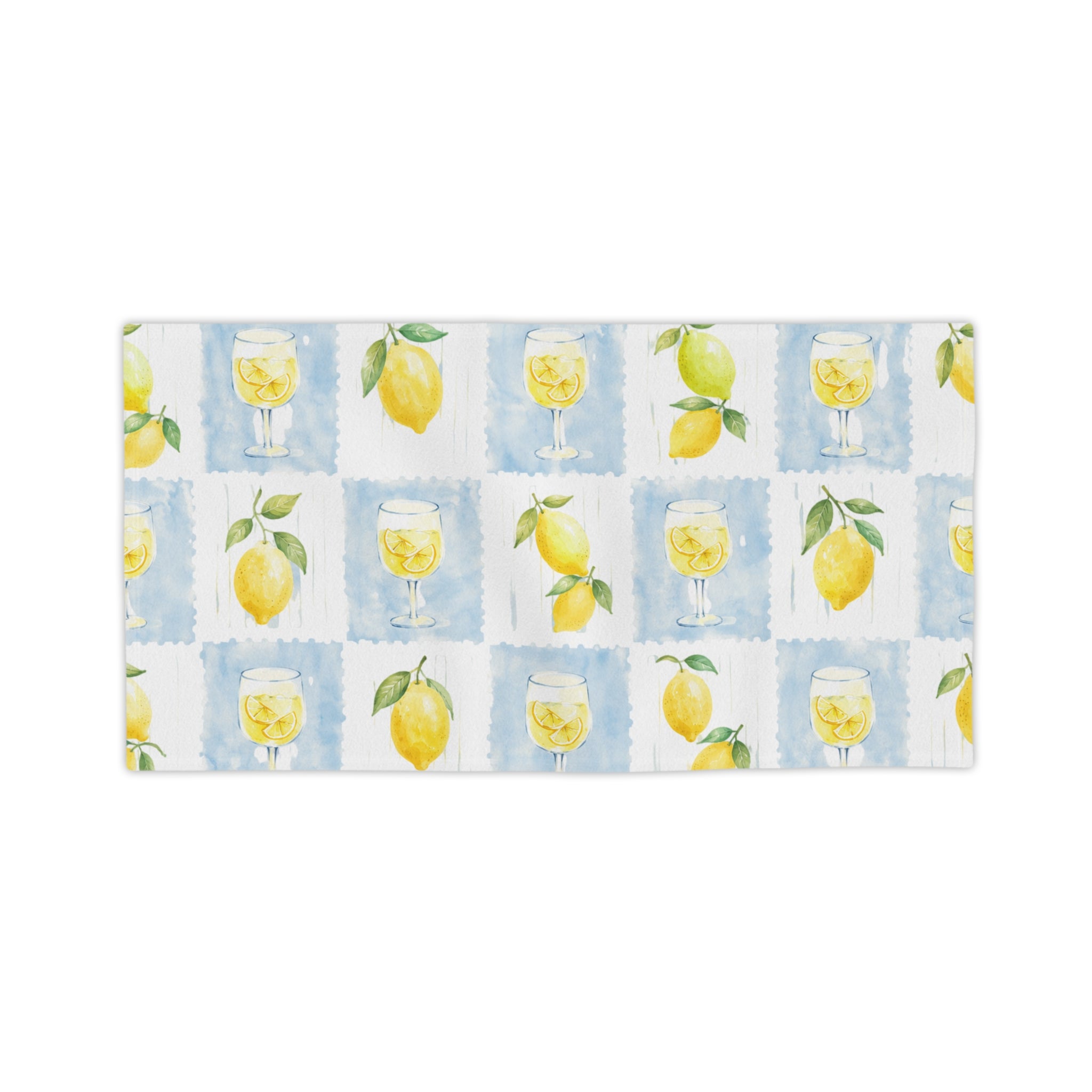 Lemon Watercolor Beach Towel