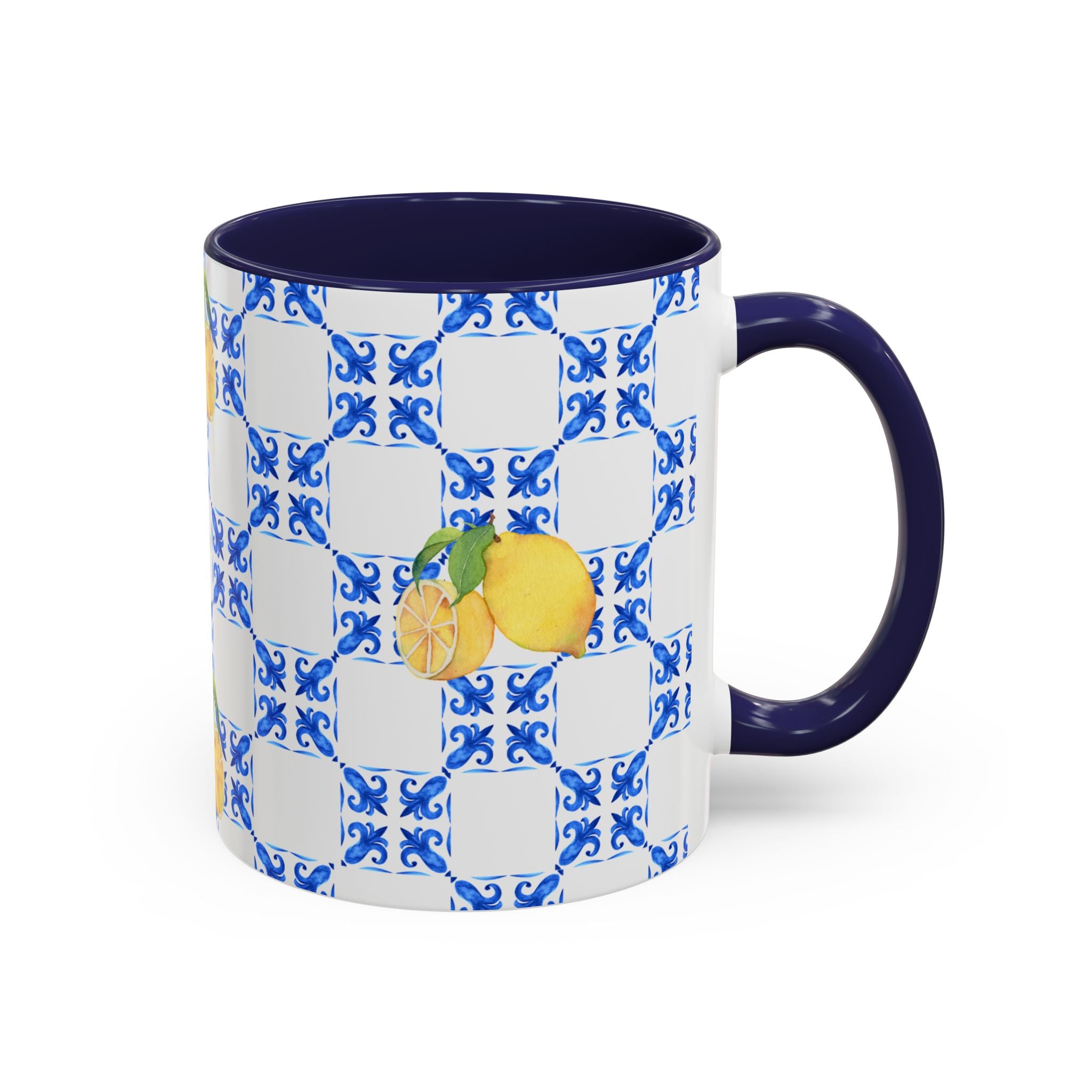 Lemon Tile Accent Coffee Mug
