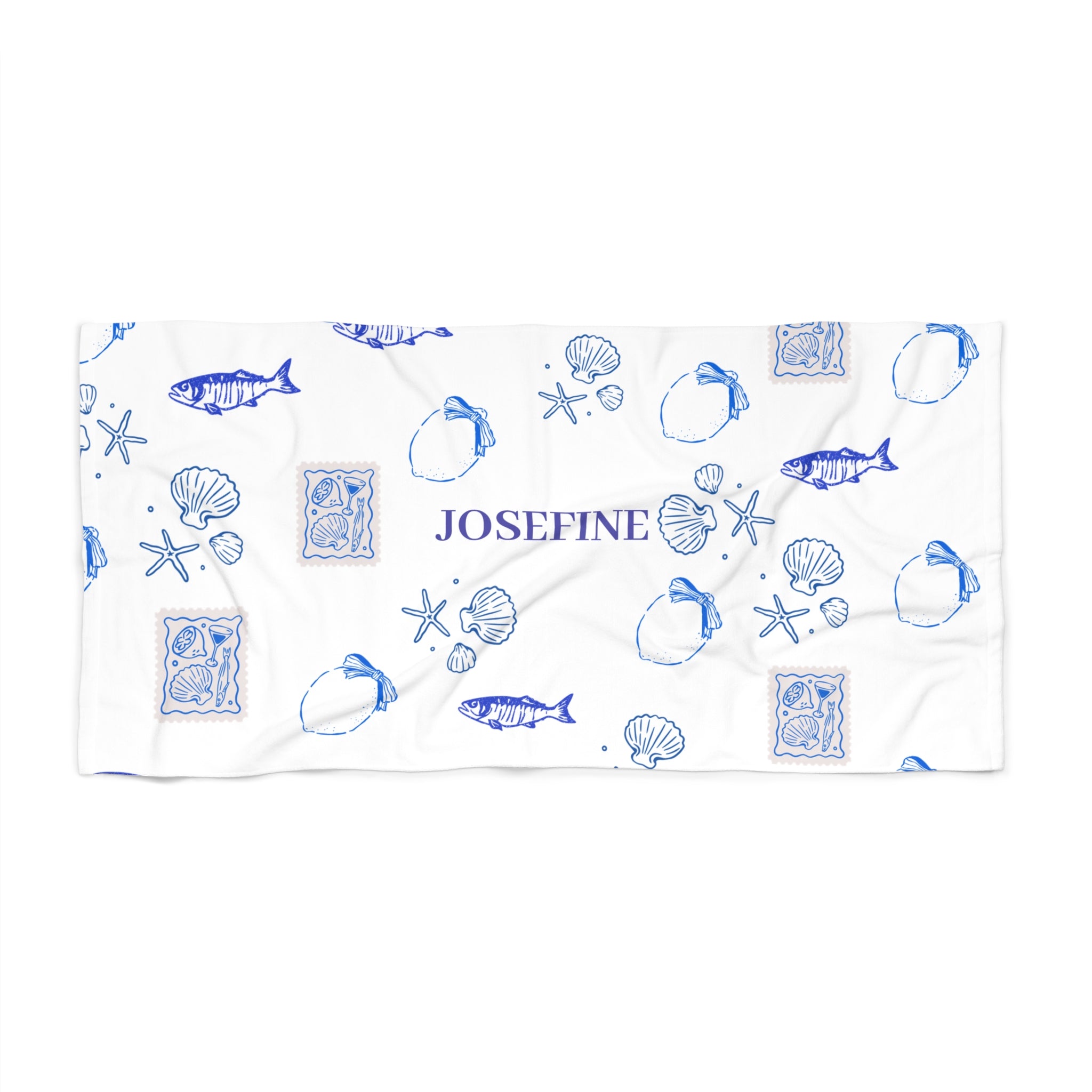 Personalized Nautical Beach Towel