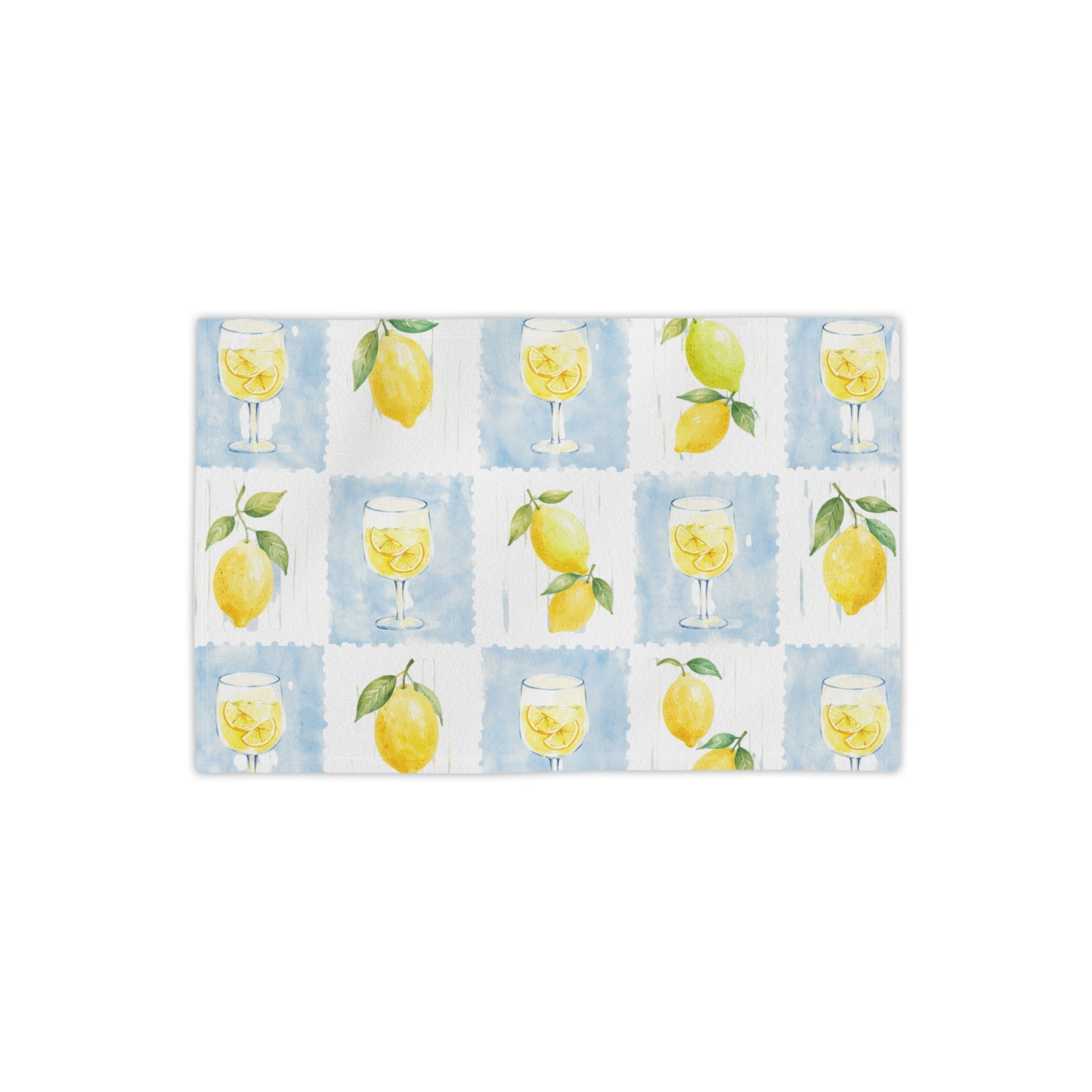 Lemon Watercolor Beach Towel