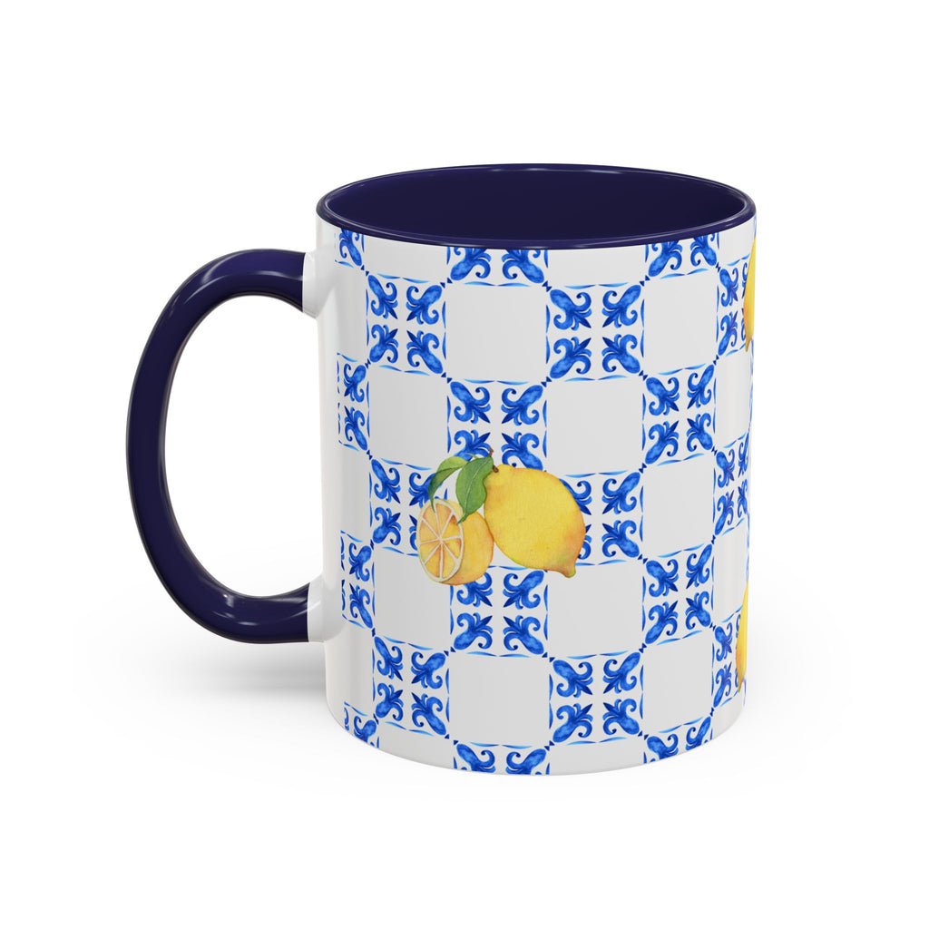 Lemon Tile Accent Coffee Mug