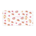 Personalized Pink Pastries Beach Towel – Custom Name Sweet Treat Pattern