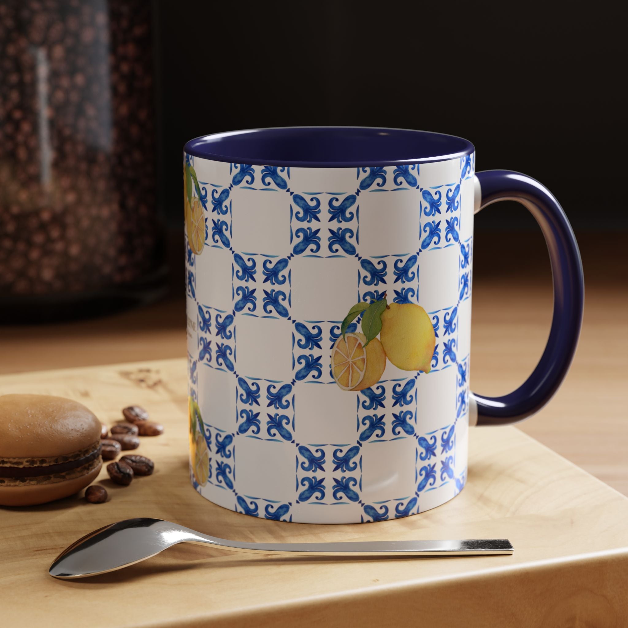 Lemon Tile Accent Coffee Mug