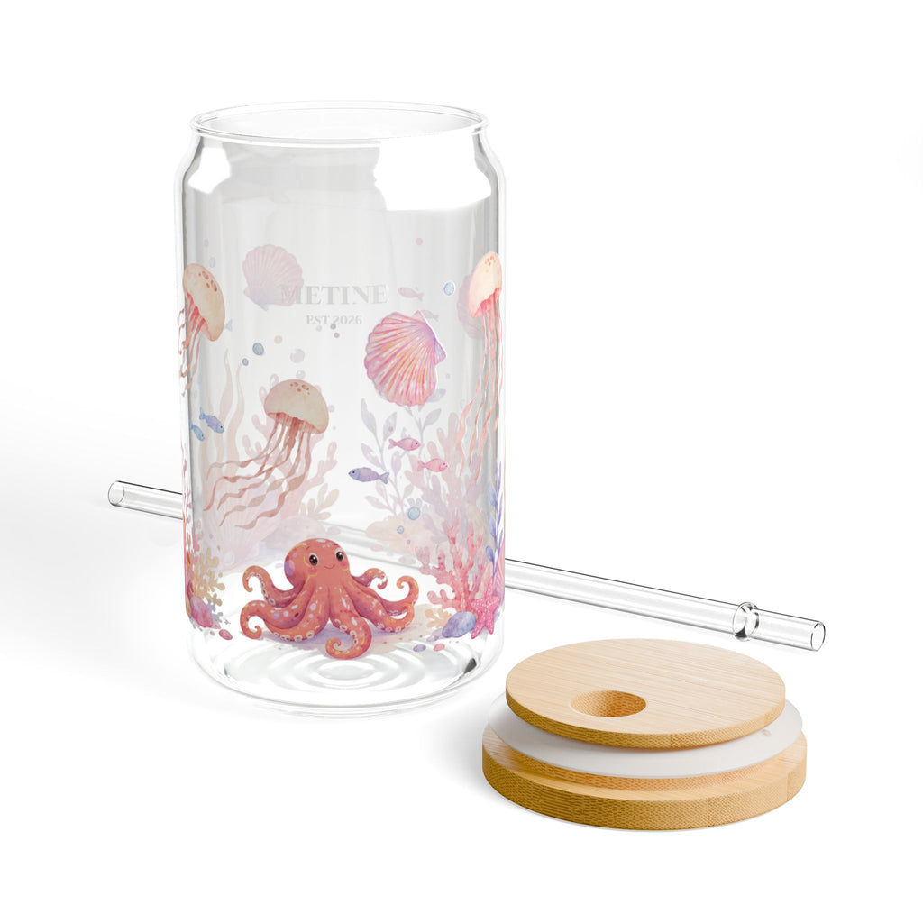 Ocean Life 16oz Glass Sipper