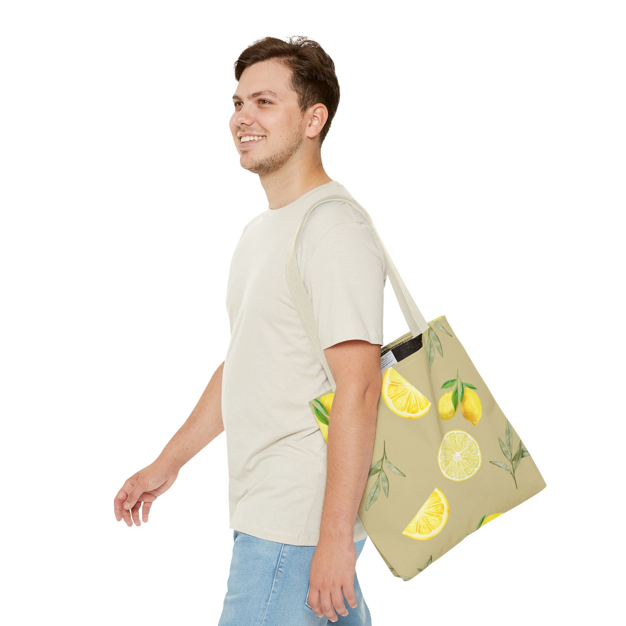Watercolor Lemons Tote Bag | Citrus Summer Pattern