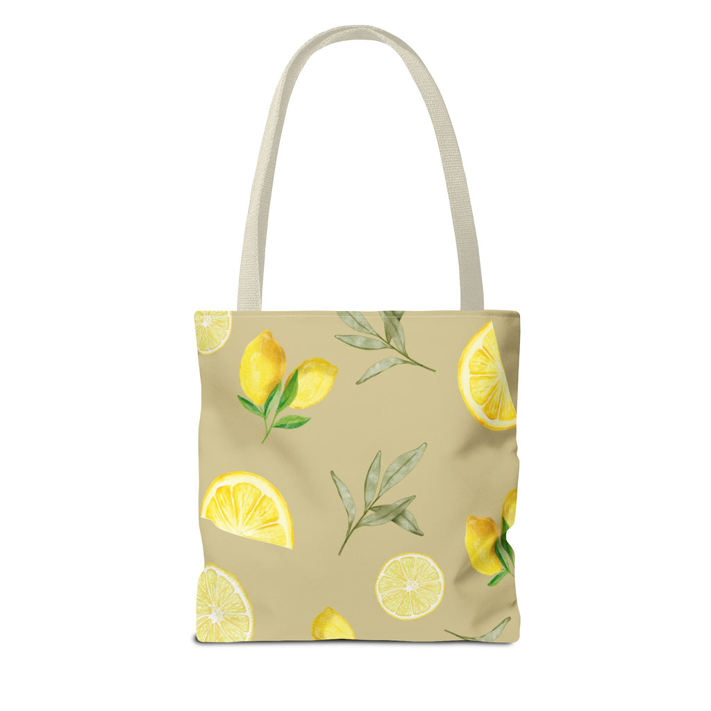Watercolor Lemons Tote Bag | Citrus Summer Pattern