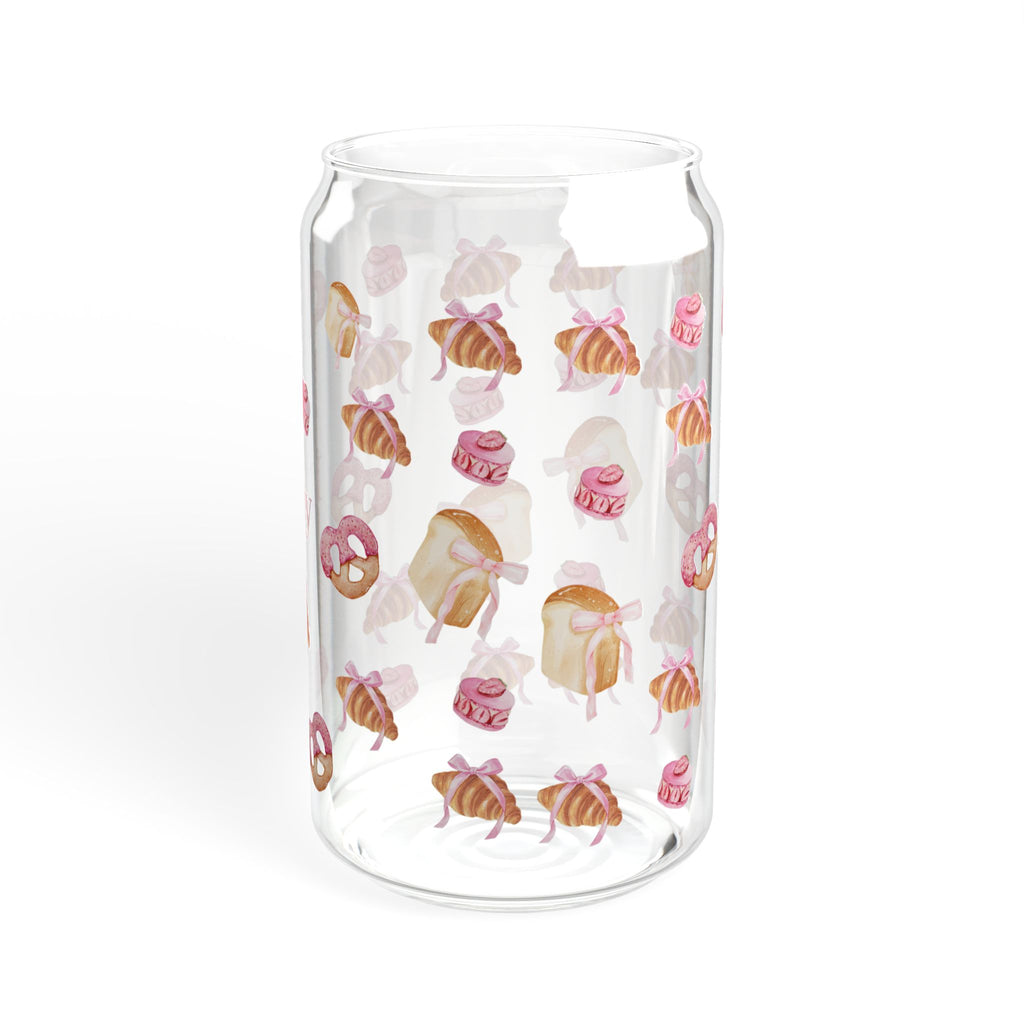 Personalized Pink Pastry 16oz Sipper Glass