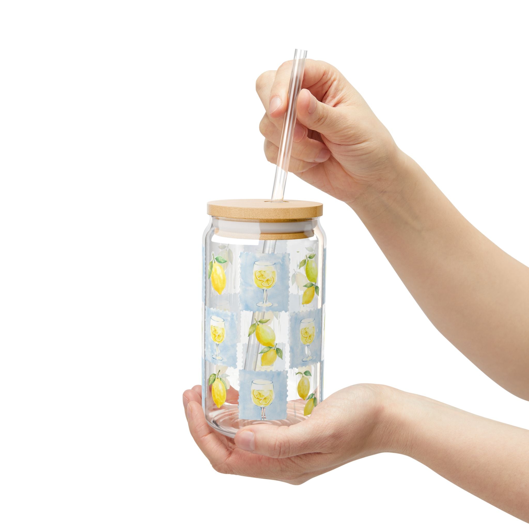 Lemon 16oz Glass Sippe