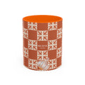 Orange Checkerboard Garlic Coffee Mug