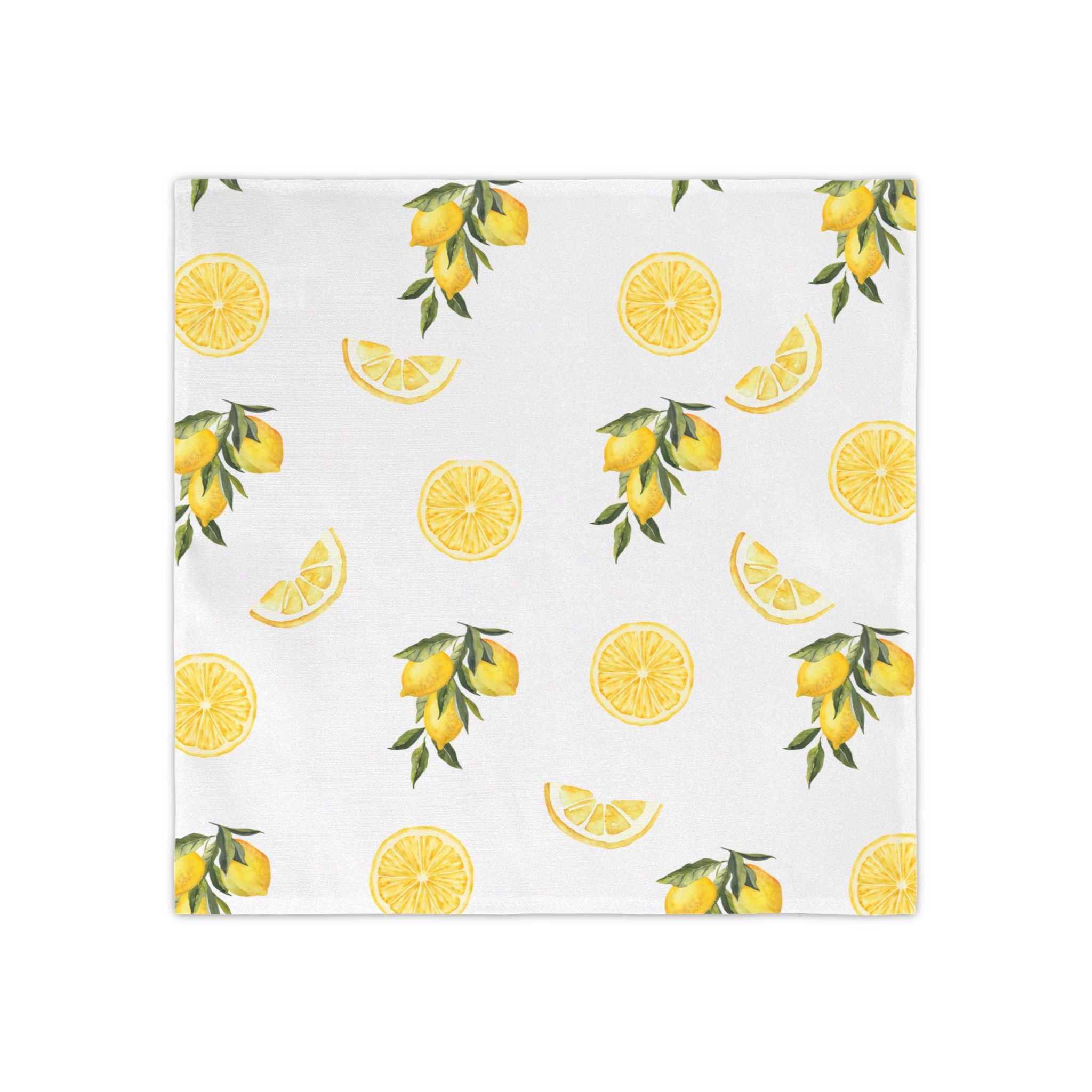 Lemon Pattern Cloth Napkins – Set of 4