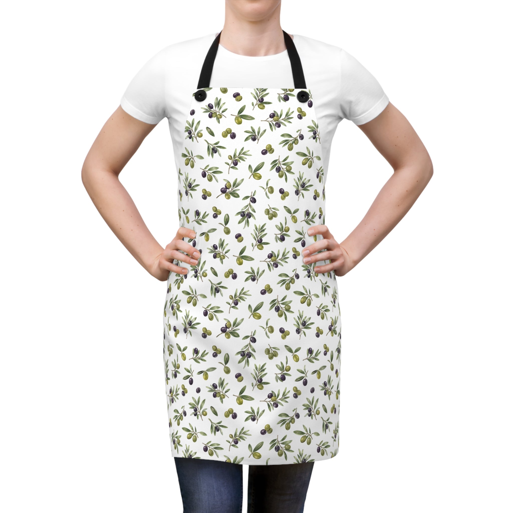 Olive Branches Kitchen Apron