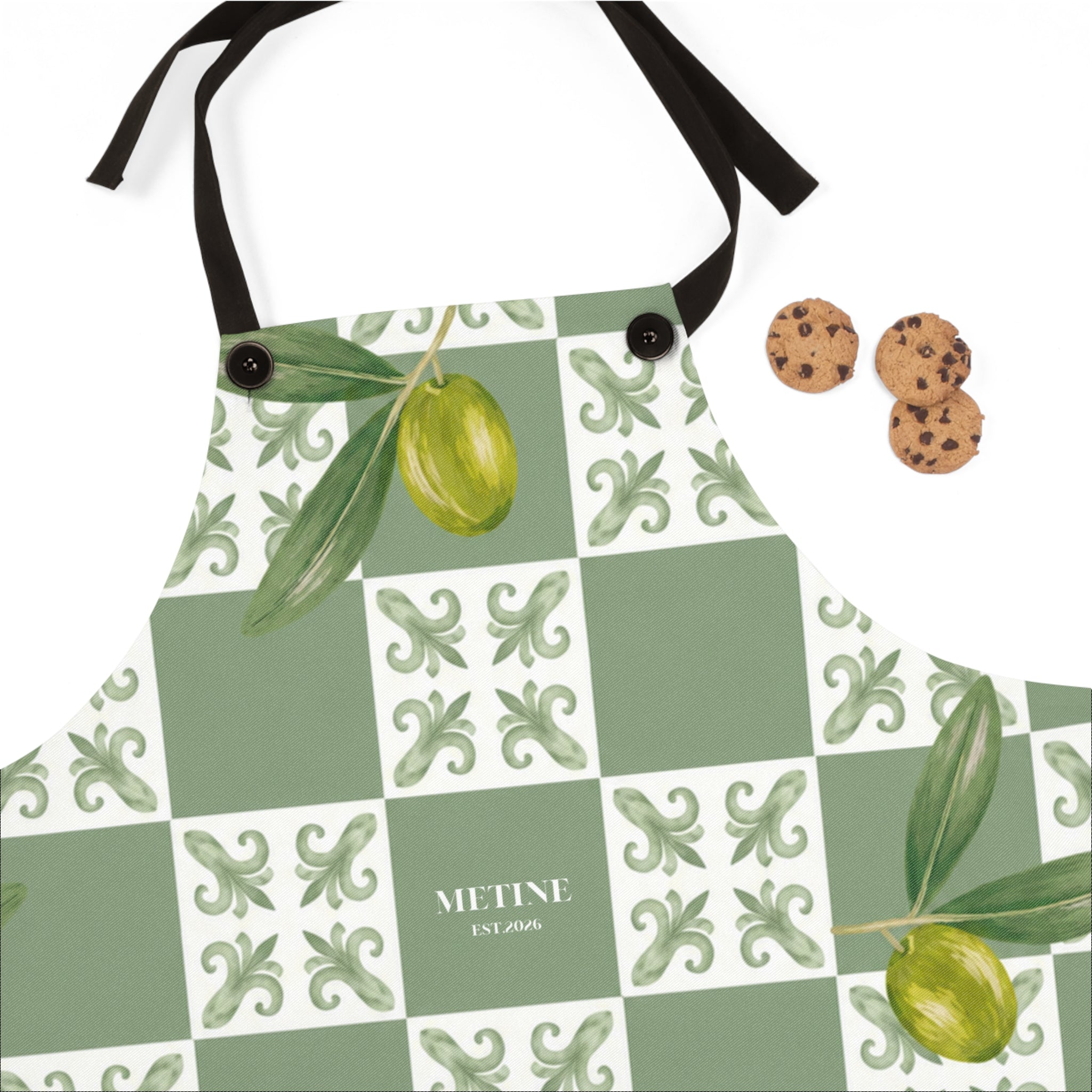 Olive Tile Apron | Mediterranean Kitchen