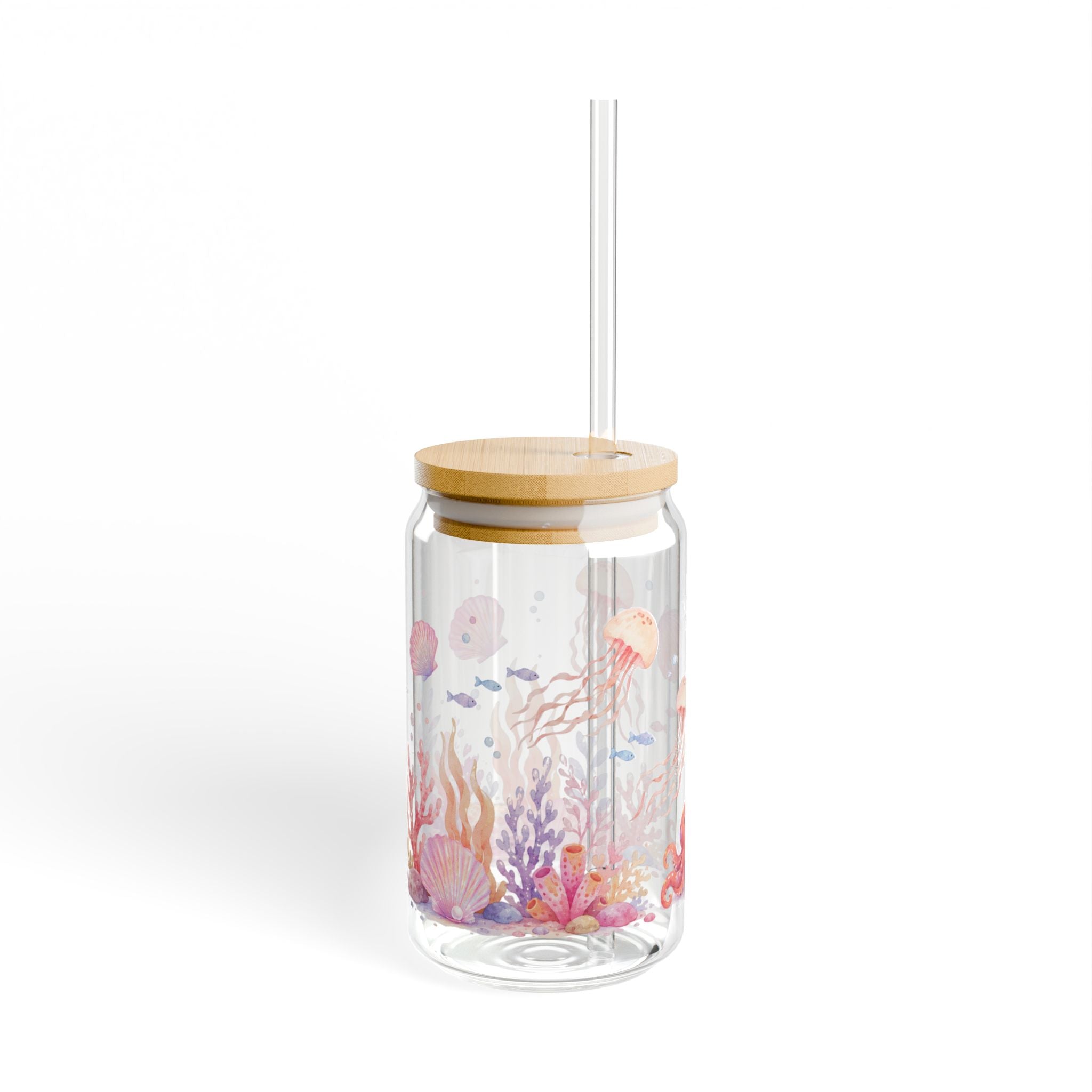 Ocean Life 16oz Glass Sipper