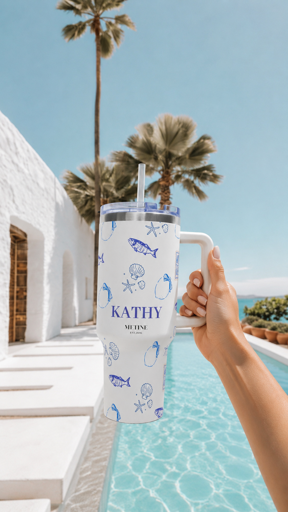 Personalized Ocean Seashell 40oz Tumbler